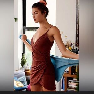 Free People Rust Mini Dress